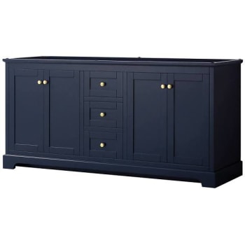 Image for Wyndham Avery 72" Dark Blue Double Vanity, No Countertop, No Sinks from HD Supply