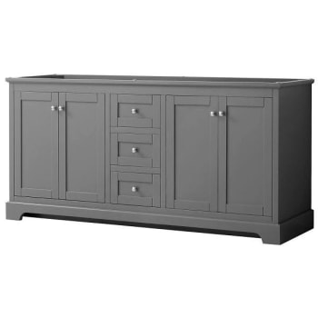 Image for Wyndham Avery 72" Dark Gray Double Vanity, No Countertop, No Sinks from HD Supply