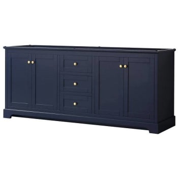 Image for Wyndham Avery 80" Dark Blue Double Vanity, No Countertop, No Sinks from HD Supply