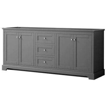 Image for Wyndham Avery 80" Dark Gray Double Vanity, No Countertop, No Sinks from HD Supply