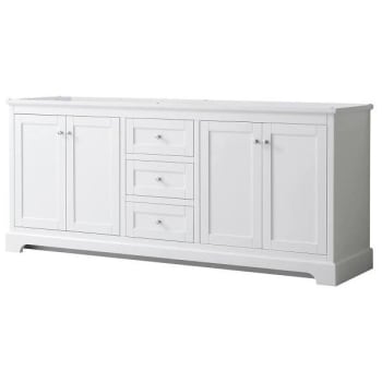 Image for Wyndham Avery 80" White Double Vanity, No Countertop, No Sinks from HD Supply