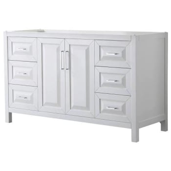 Image for Wyndham Daria 60" White Single Vanity, No Top, No Sink from HD Supply