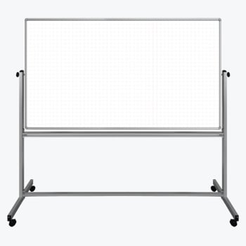 Image for Luxor 72"x 40" Mobile Magnetic Combination Ghost Grid/whiteboard from HD Supply