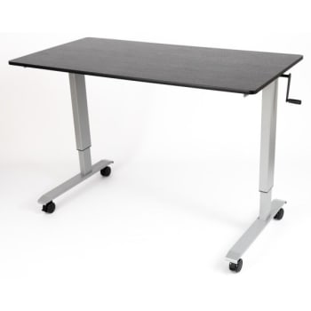 Luxor 60" High Speed Crank Adjustable Stand Up Desk Silver