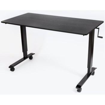 Luxor 60" High Speed Crank Adjustable Stand Up Desk Blk