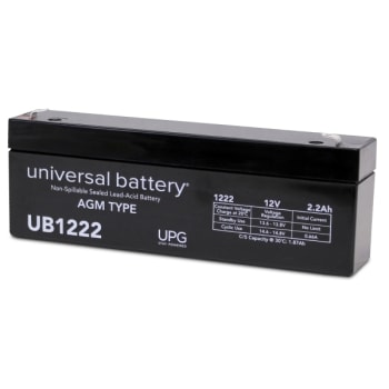 Image for Universal Power Group 12v 2.2ah F1 Term Seald Lead Acid Agm Rechargeable Battery from HD Supply