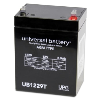 Image for Universal Power Group 12v 2.9ah F1 Term Sealed Lead Acid Agm Rechargeable Battery from HD Supply