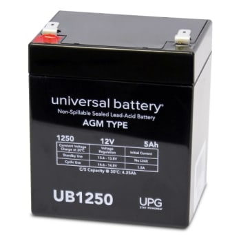 Image for Universal Power Group 12v 5ah F2 Term Sealed Lead Acid Agm Rechargeable Battery from HD Supply
