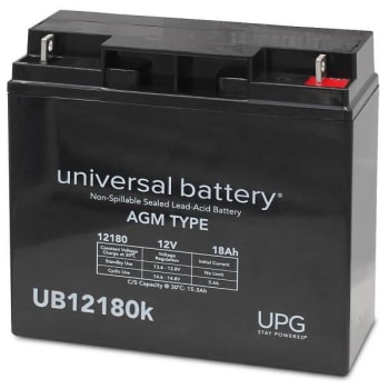 Image for Universal Power Group 12v 18ah T4 Term Sealed Lead Acid Agm Rechargeable Battery from HD Supply