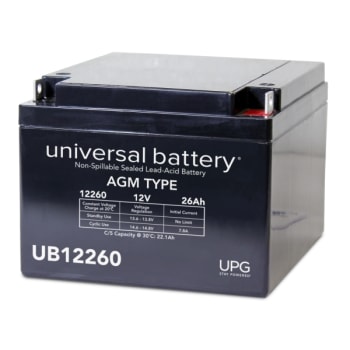 Image for Universal Power Group 12v 26ah T3 Term Sealed Lead Acid Agm Rechargeable Battery from HD Supply