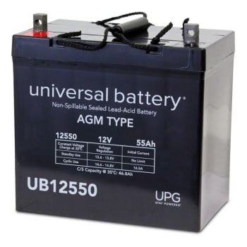 Image for Universal Power Group 12v55ah + On L Z1 Term Seald Lead Acid Agm Rchrgbl Battery from HD Supply