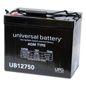 Image for Universal Power Group 12v 75ah I6 Term Sealed Lead Acid Agm Rechargeable Battery from HD Supply
