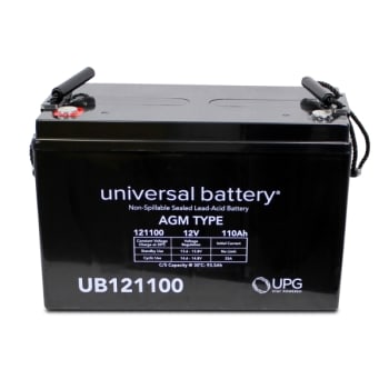 Image for Universal Power Group 12v 110ah I6 Term Seald Lead Acid Agm Rechargeable Battery from HD Supply
