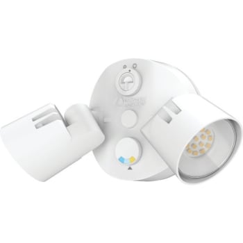 Lithonia Lighting HGX LED Floodlight, Photocell, 2 Round Heads, 30-50K, White