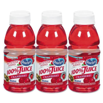 Ocean Spray 100 Percent Juice Cranberry 10oz Bottle Package Of 6 Hd Supply