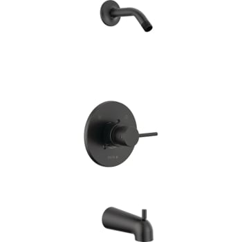 Image for Delta Modern™ Round 14 Series Tub & Shower Trimless Showerhead In Matte Black from HD Supply