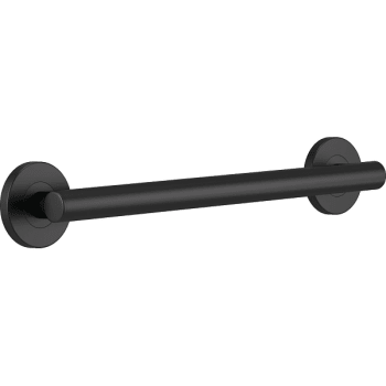 Delta 18 Inch Contemporary Decorative ADA Grab Bar In Matte Black