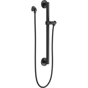 Image for Delta Adjustable Slide Bar / Grab Bar Assembly With Elbow In Matte Black from HD Supply