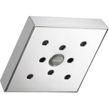 Image for Delta H2okinetic® Single-Setting Square Raincan Showerhead In Lumicoat Chrome from HD Supply