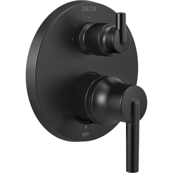 Image for Delta Trinsic® Two Handle Valve Trim, 3-Setting Integrated Diverter, Matte Black from HD Supply