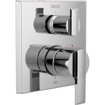 Image for Delta Ara® Angular Modern Chrome Valve Trim With 3-Setting Integrated Diverter from HD Supply