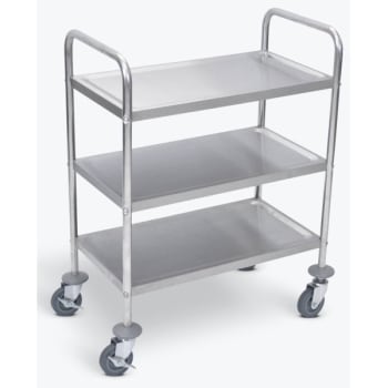 Luxor 37"h Stainless Steel Cart - Three Shelves