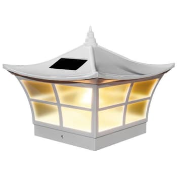 Image for Classy Caps™ 5 x 5 Inch White Pvc Ambience Solar Post Cap from HD Supply