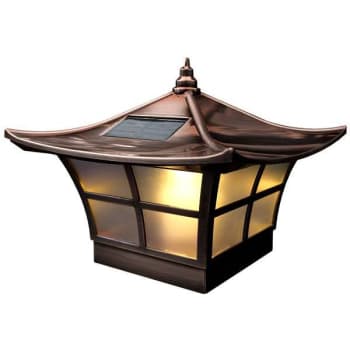 Image for Classy Caps™ 4 x 4 Inch Copper Plated Ambience Solar Post Cap from HD Supply