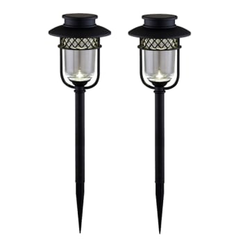 Classy Caps™ Black Stainless Steel Landscape Path And Garden Light, Package Of 2