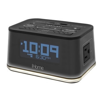 Image for Ihome Hih50b Dual Usb, Nightlight, Dual Ac And Single Day Alarm from HD Supply