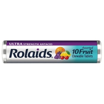 Rolaids Ultra Strength Chewable Tablets, Assorted Fruit Flavor Case Of 24 Rolls