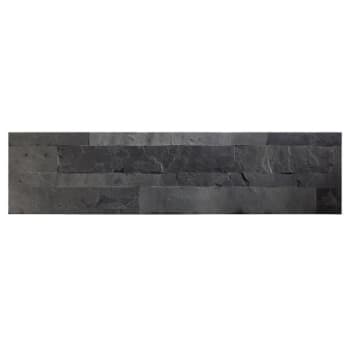 Image for Aspect Stone 6-In X 24-In Stone Peel And Stick Backsplash In Charcoal Slate from HD Supply