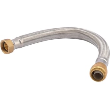 Image for Sharkbite 3/4 X 3/4 X 15 Inch Braided Stainless Steel Water Heater Connector from HD Supply