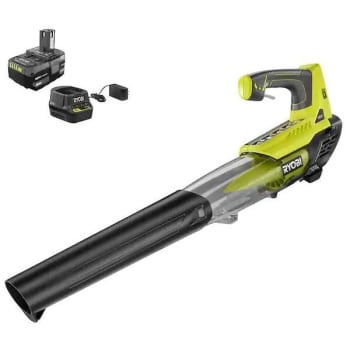 Image for Ryobi One+ 18v Cordless Battery Var-Spd Jet Fan Leaf Blower W/ Battery & Charger from HD Supply