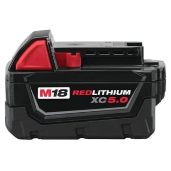 Image for Milwaukee M18 18V Lithium-Ion XC Extended Capacity 5.0 Ah Battery Pack from HD Supply