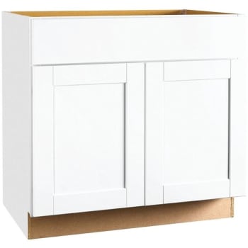 Image for Rsi Home Products Sink Base Kitchen Cabinet In Satin White, 36 X 34.5 X 24 In. from HD Supply