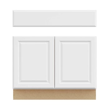 Image for Hampton Bay 36 In. W X 34.5 In. H X 24 In. D Hampton Raised Panel Assembled Accessible Sink Base Cabinet, Satin White, ADA from HD Supply
