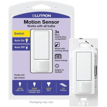 Image for Lutron Maestro 2 Amp Single-Pole Motion Sensor Switch, White from HD Supply