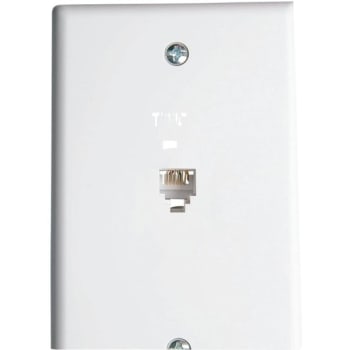 Image for American Tack & Hardware 1-Gang Phone Jack With Wallplate, Package Of 10 from HD Supply
