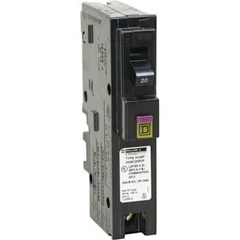 Image for Square D Homeline 20 Amp Single-Pole Plug-On Dual Function, Circuit Breaker from HD Supply