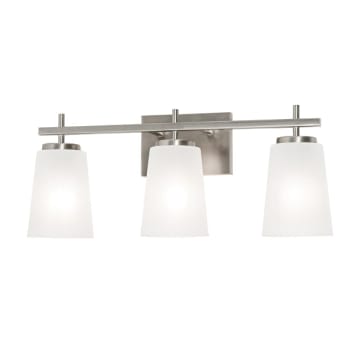 Image for Afx Joanna 3-Light 23" Vanity Medium Base Satin Nickel With White Glass from HD Supply