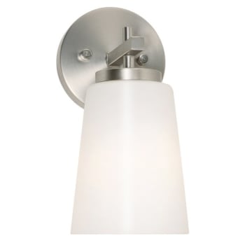 Image for Afx Joanna 1-Light 11" Sconce Medium Base Satin Nickel With White Glass from HD Supply