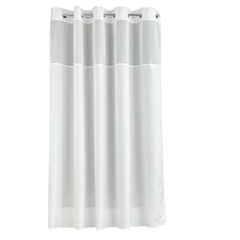 Image for Kartri Poly 72x77 White Shower Curtain With Window Case Of 12 from HD Supply