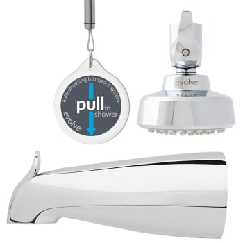 Image for Evolve Auto Diverting Tub Spout With Tsv 1-spray Showerhead 1.25 Gpm Case Of 9 from HD Supply