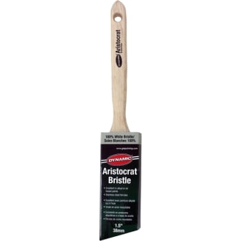 Dynamic 21547 1-1/2" 38mm Aristocrat Angled Sash White Bristle Brush