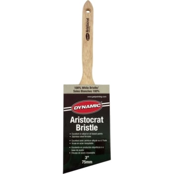 Image for Dynamic 21553 3" 75mm Aristocrat Angled Sash White Bristle Brush from HD Supply