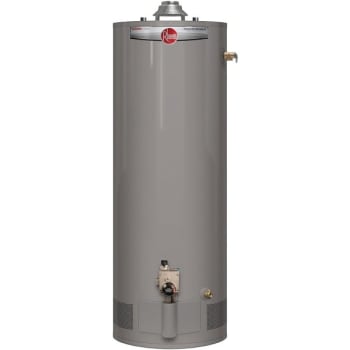 Rheem 40 Gallon 38,000 Btu Natural Gas Water Heater, Side T And P Relief Valve