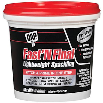 DAP Fast 'N Final Lightweight Spackling In White, 16 Oz.