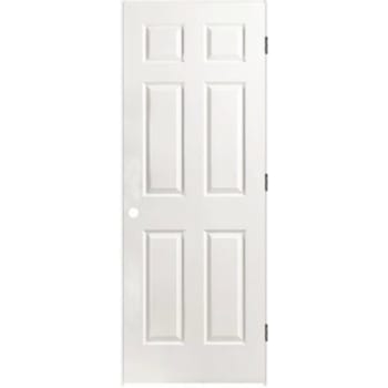 Image for Masonite 24" X 80" 6-Panel White Left-Handed Hollow Prehung Interior Door from HD Supply