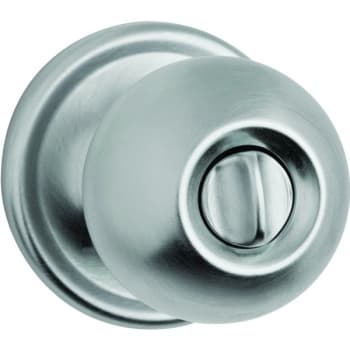 Image for Kwikset Circa Satin Chrome Bed/Bath Door Knob With Lock from HD Supply